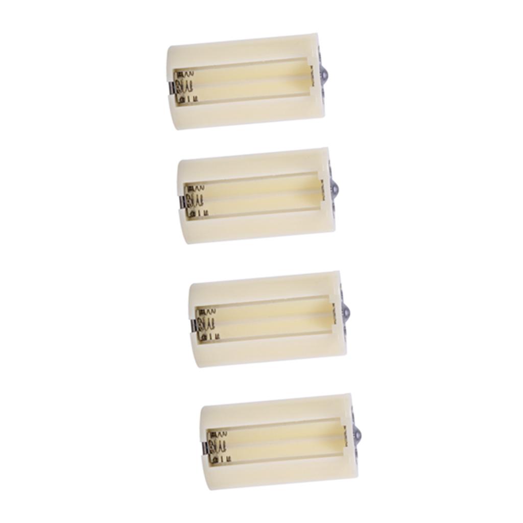 4pcs Universal 3 AA To D Size Parallel Battery Convertor Adapter Holder Cases Box White