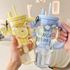 Summer Cute Portable Large Capacity Milk Tea Cup With Handle For Outdoor And Car Use