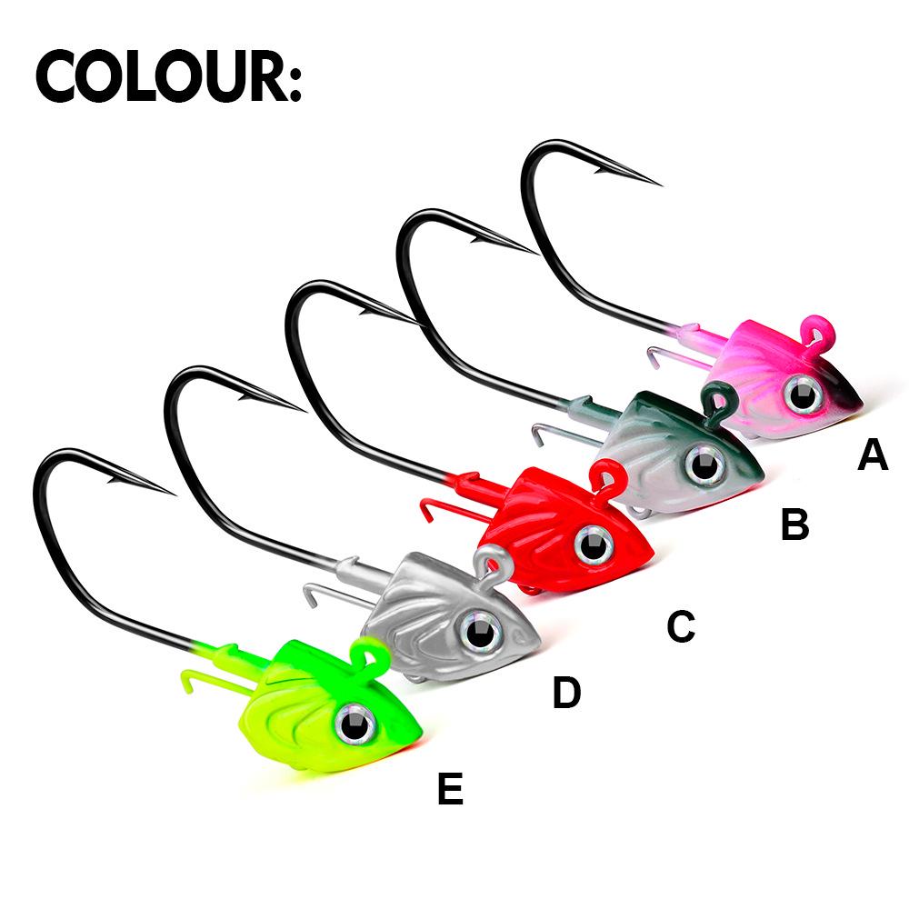 Anti-Snag Soft Fish Lead Head Lure Hooks with 30g, 35g, 45g Weights
