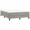 Maison Exclusive - Sommier à lattes de lit et matelas Gris clair 140x200cm Velours