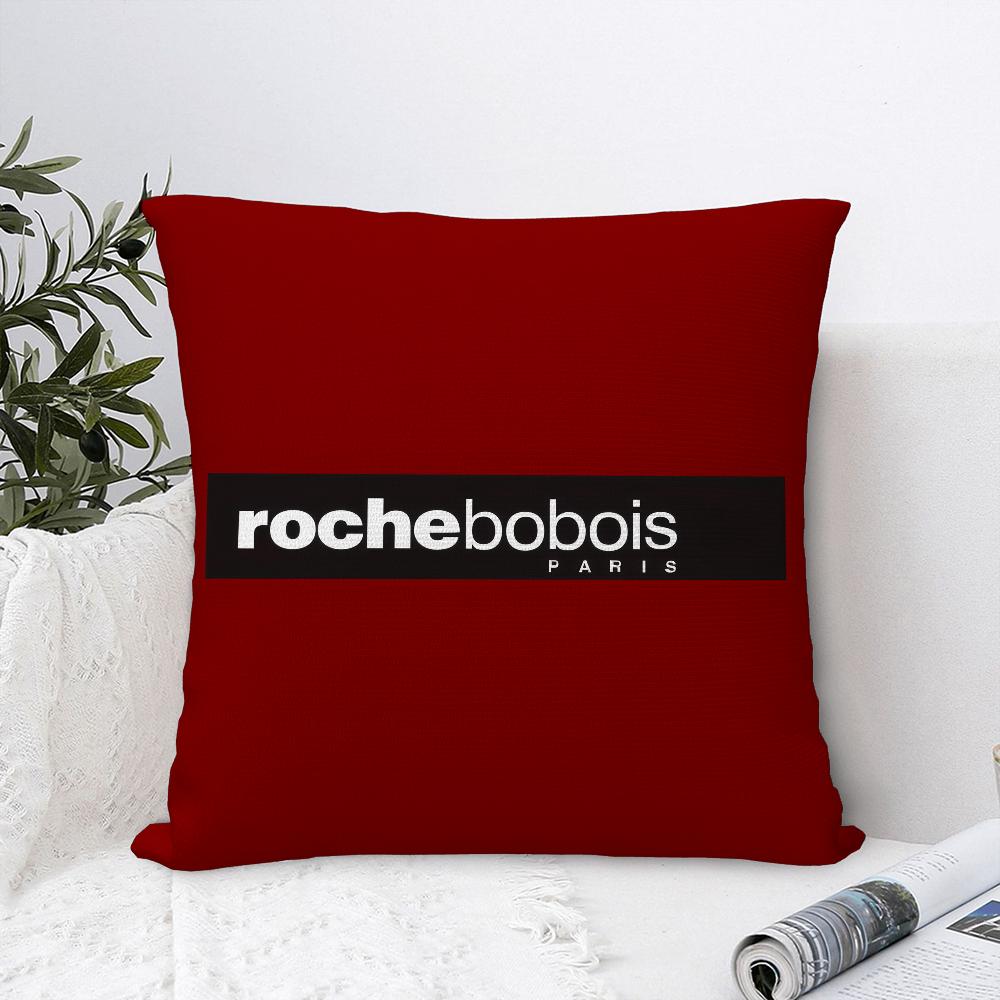 R-Roches Mode B-Bobois Kissenbezug Sofa Dekorativ Zuhause Doppelseitiger Druck Plüsch Quadratische Dekokissenbezüge Kissen Dekor