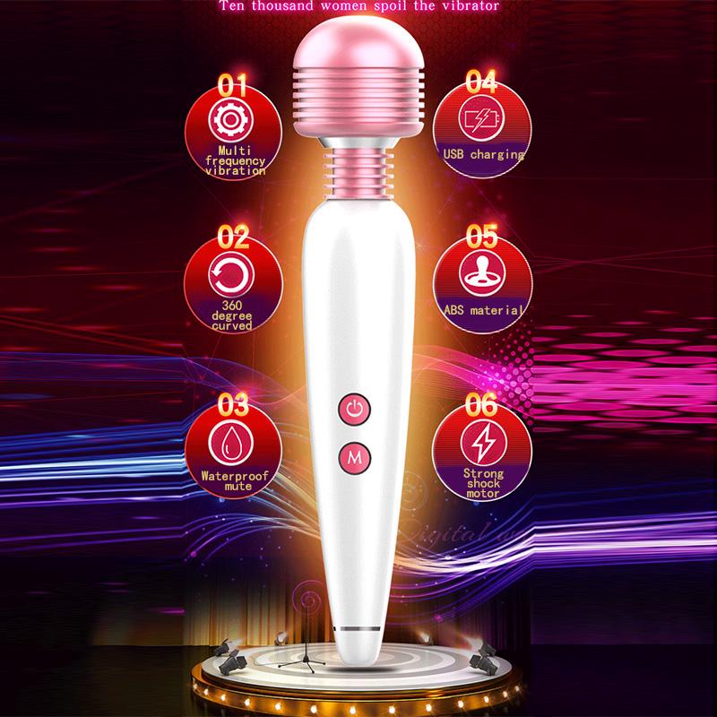 USB Charging Vibration AV Bar Nipplel Clip Massager G-spotl Masturbation Power Surges Sex Add Toy