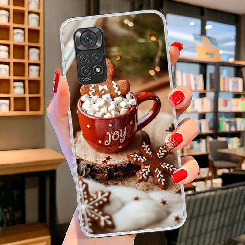 Winter Coffee Christmas Cover Phone Case For Xiaomi Redmi Note 15 14 13 12 11 10 Pro Plus 14S 12S 11S 11T 11E 10S Soft Fundas Sh