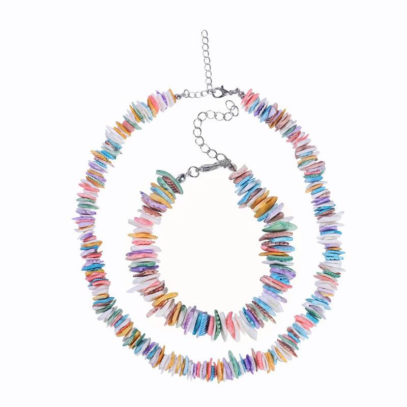 

European & American Natural Crushed Shell Handmade Necklace - Irregular Design for a Unique Look