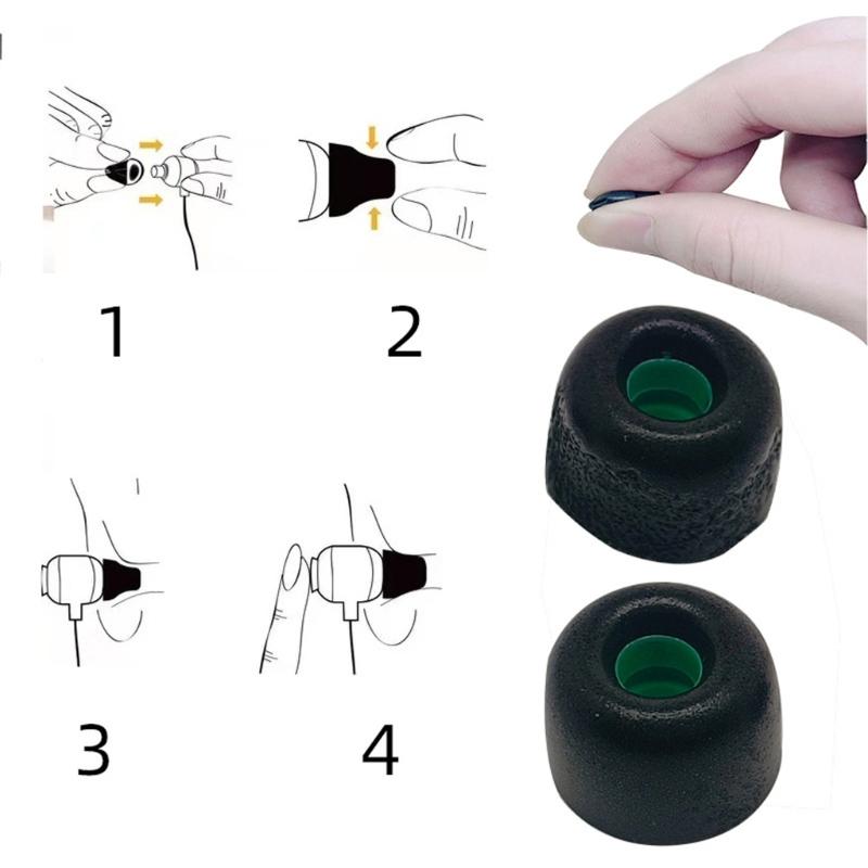 Slow Rebound Foam Earbud Covers Enhances Noise Reduction Comfortable Use For XM4 Headphones