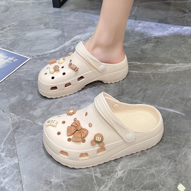 Women's Thick-Soled Garden Clogs - Comfortable EVA DIY Holey Shoes