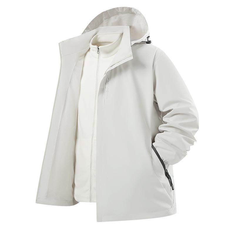 Outdoor Assault Suit for Men In Autumn and Winter, Detachable, Windproof, Outdoor with Thick Fleece Jacket, Hiking Suit
