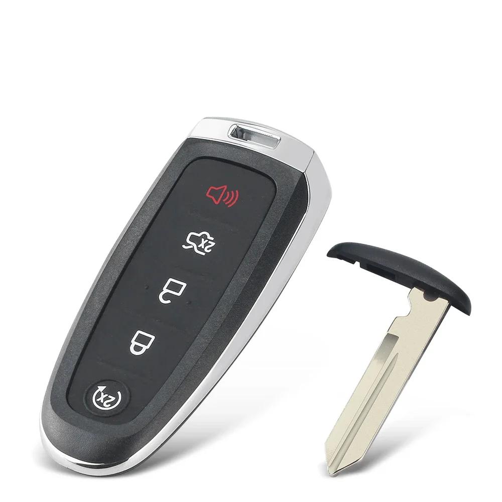 KEYYOU 1PCS Remote Smart Car Key Shell 5 Buttons For Ford Edge Escape Explore Flex Taurus 2011-2015 Keyless Go F038 HU101 Blade