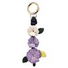 Yousheng Keychain Pendant Imitation Leather Camellia Design Key Chain with Lobster Clasp Bag Charm Backpack Pendant