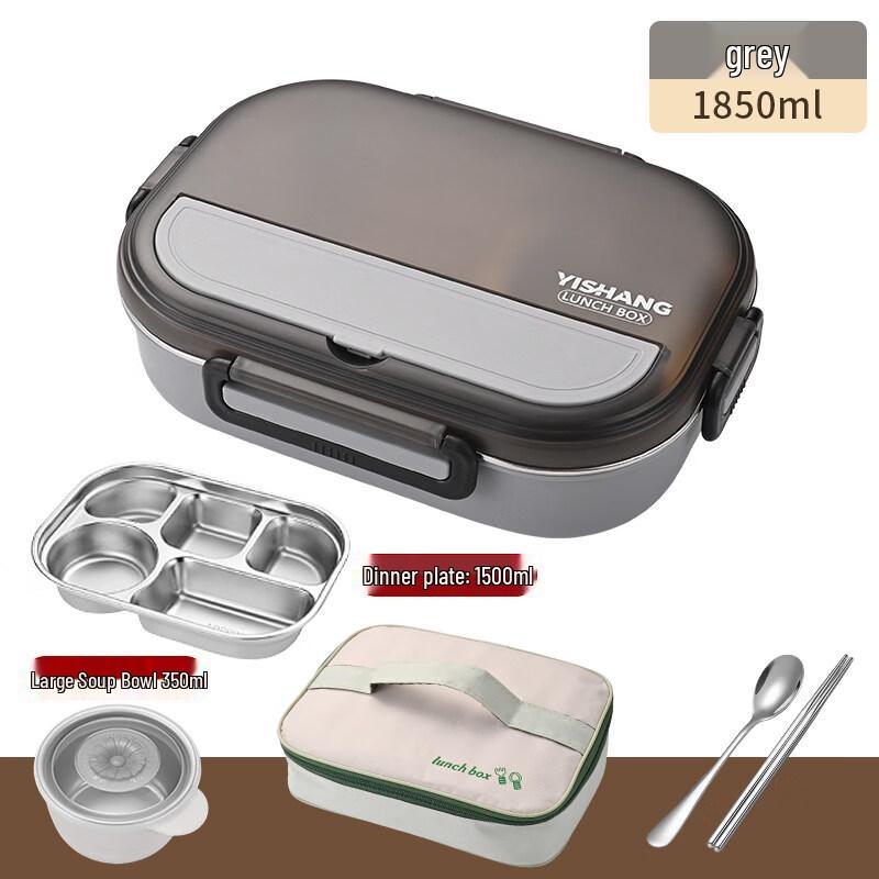 ZISIZ Large 5-Compartment Paper Meal Container