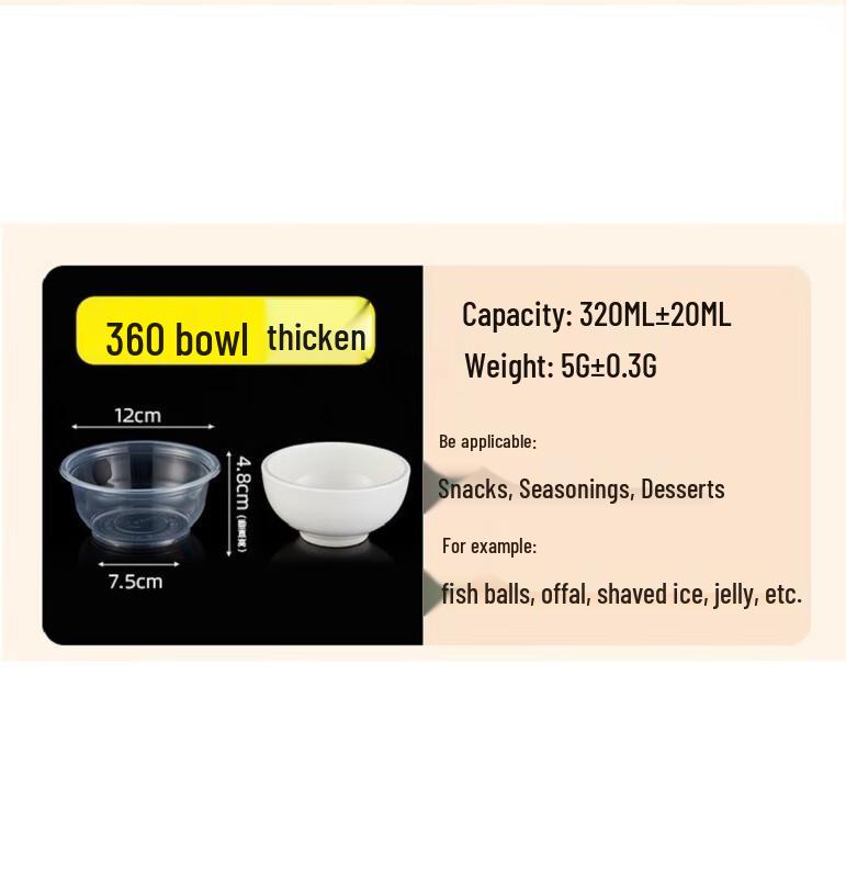 Transparent Disposable Round Plastic Food Containers with Lids