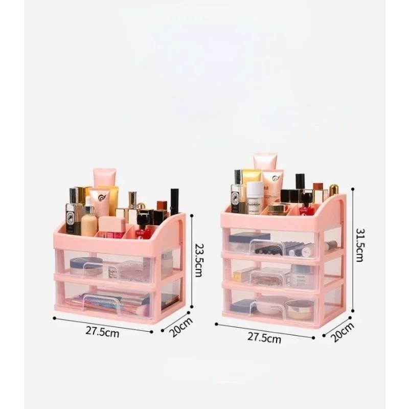 Multi-layer Cosmetic Storage Box Makeup Drawer OrganizerJewelry Nail Polish Make Up Container Desktop Sundries Storage Box