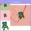 Quirky Green Frog Chair Brooch Unique Cartoon Design Stylish Alloy Pin Badge For Fashion
