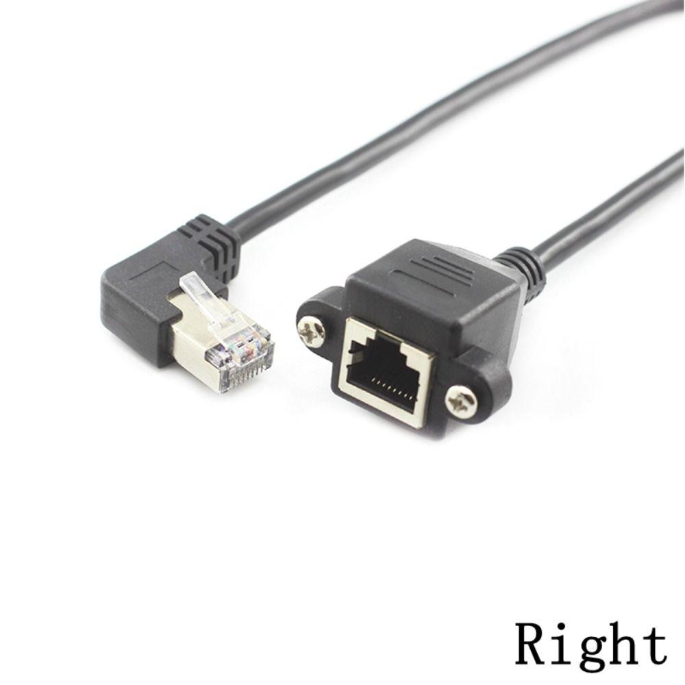 Right Angle 8Pin Screw Panel RJ45 Cable Panel Mount Extension Cable Ethernet LAN Cord Network Wire