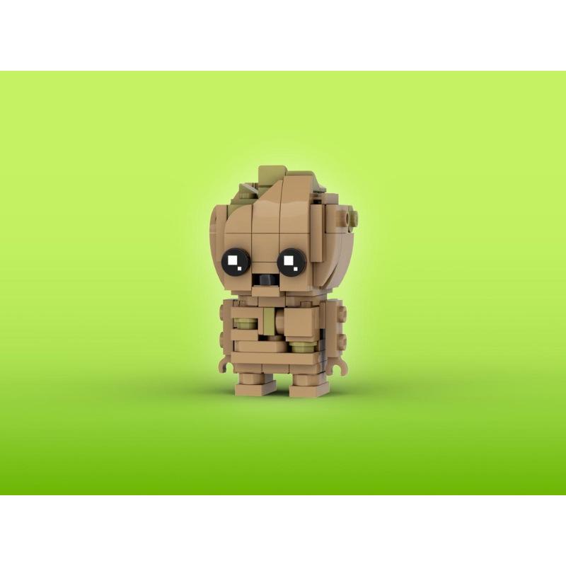Platinum BOBlocks MOC-126084 Baby Groot Square Head  I Am Groot  Building Set