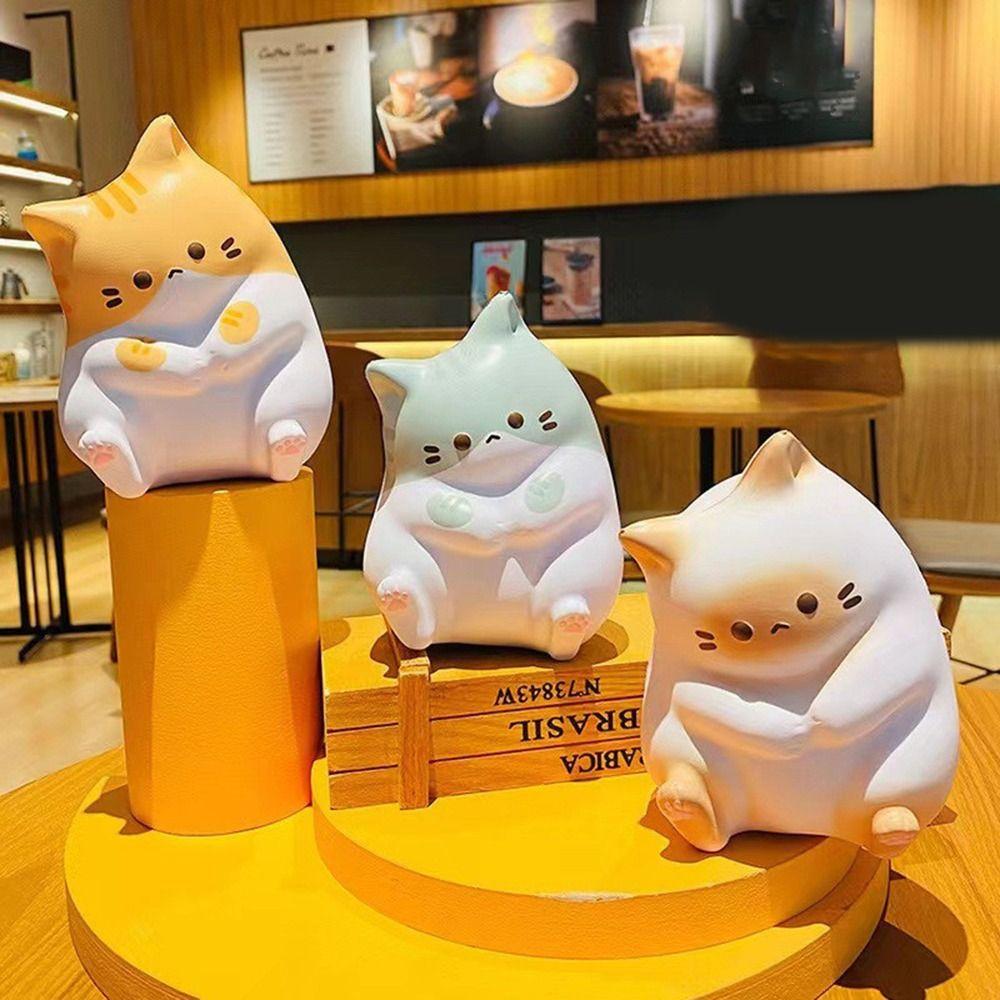 Cartoon Cat Squeeze Toys Slow Rebound Release Anxiety Toy Kawaii Decompression Doll