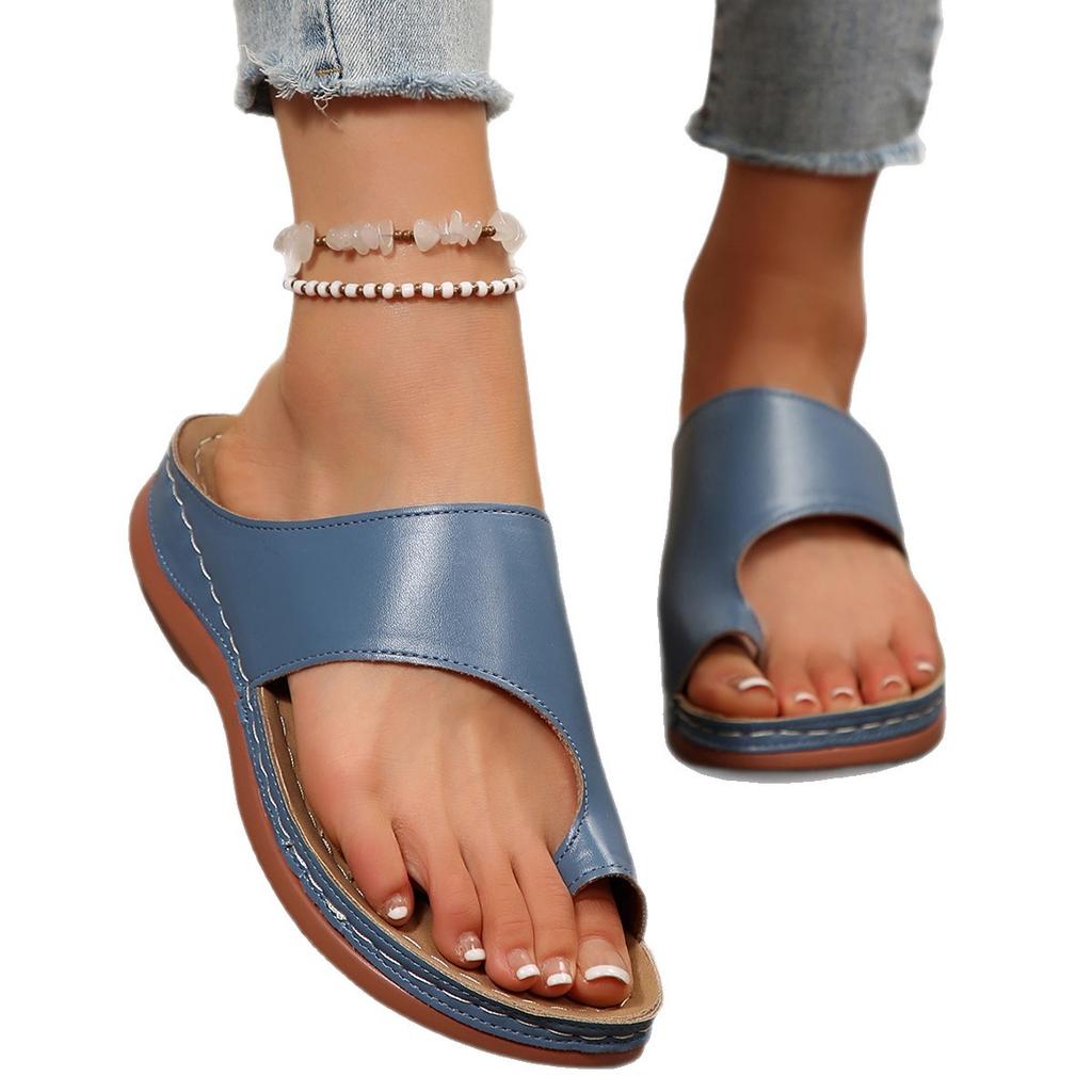 20252025 Sommer europäische und amerikanische Damenschuhe Sandalen Strand große Größe lässig Zehenkeil Pantoletten