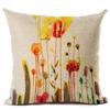 Animal Bird Pattern Cushion Cover Bird Cotton Linen Decorative Pillowcase For Sofa Plant Pillow Case Cover Kussensloop Almohada
