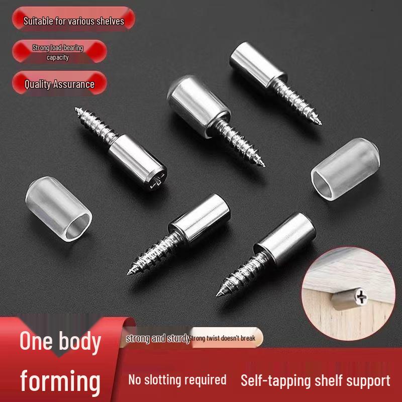 Integrated Self-Tapping Screw Shelf Support for Kitchen Cabinets and Wardrobes
