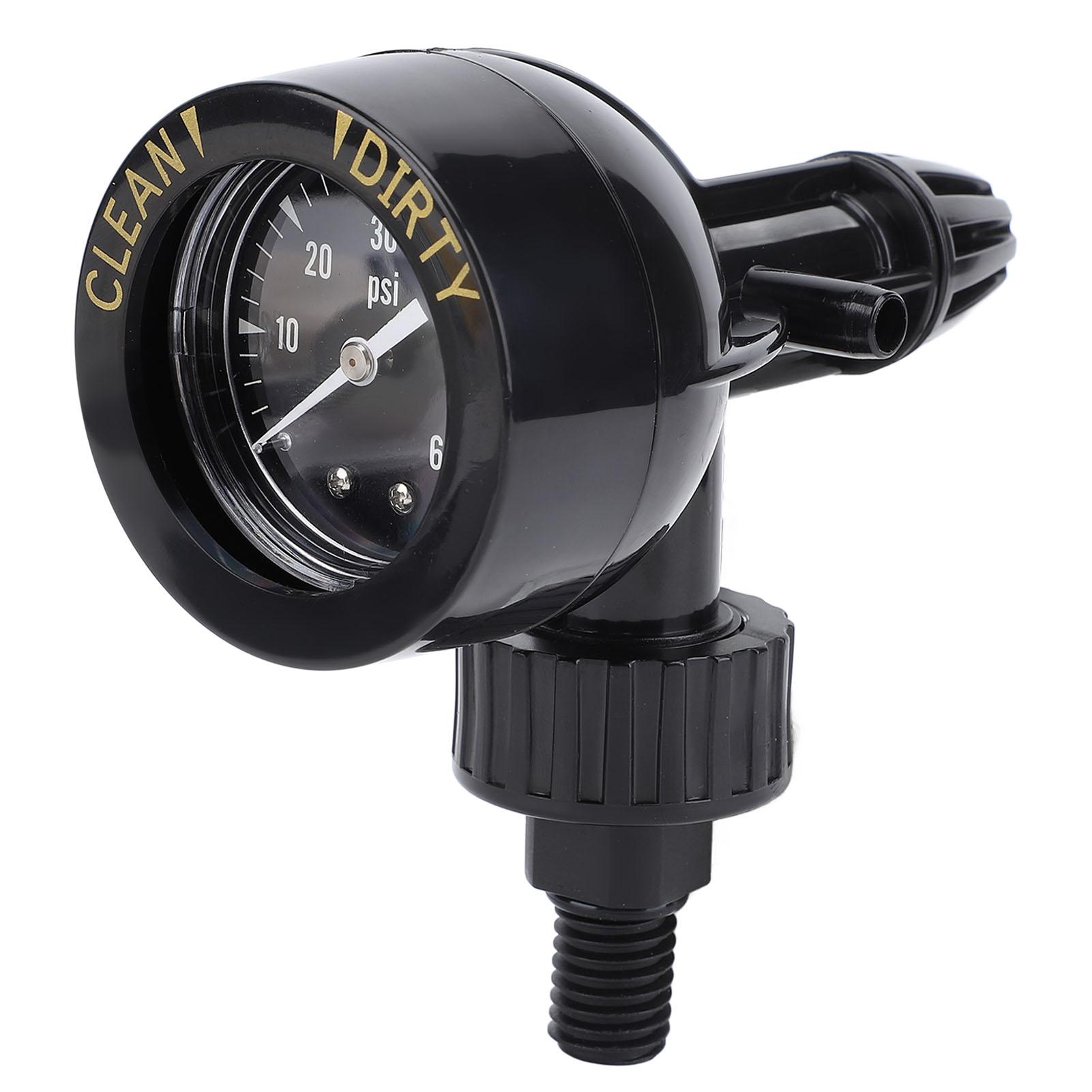 

Air Gauge Release Valve Assembly 0 to 60 PSI 1/4in MPT G3/8 External Thread Water Resistant Scratch