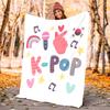 KPOP Flannel Blanket Soft Warm All-Season Throw, Design for Camping, Car Travel, Hiking Sofa, Bed, Office Perfect Gift for Parties
