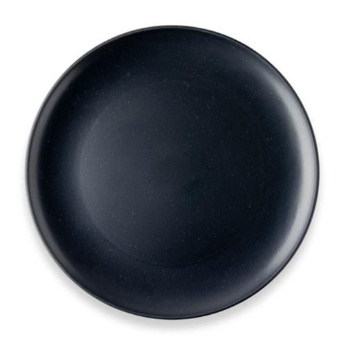 TarHong Coupe Dinner Plate, 27cm, Black, Shatter-Resistant Plastic, Microwave and Dishwasher Safe, Stylish, Cute, Lightweight, Perfect for Outdoors an