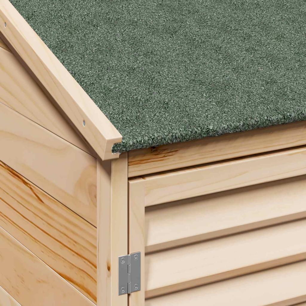 Garden Shed Natural 106 x 56 x 176.5 cm Solid Spruce Wood