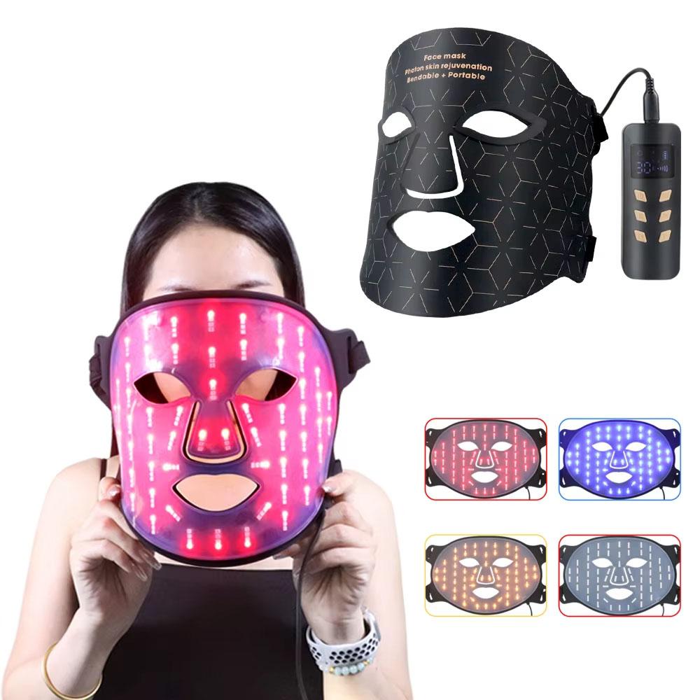 Led Mask Photon Mask For Red Lights Infrared Light,Skin Care Face Care Facial Led Mask 4 Colors Home Use Beauty