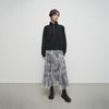 broadcast Vintage Print Mesh Midi Skirt