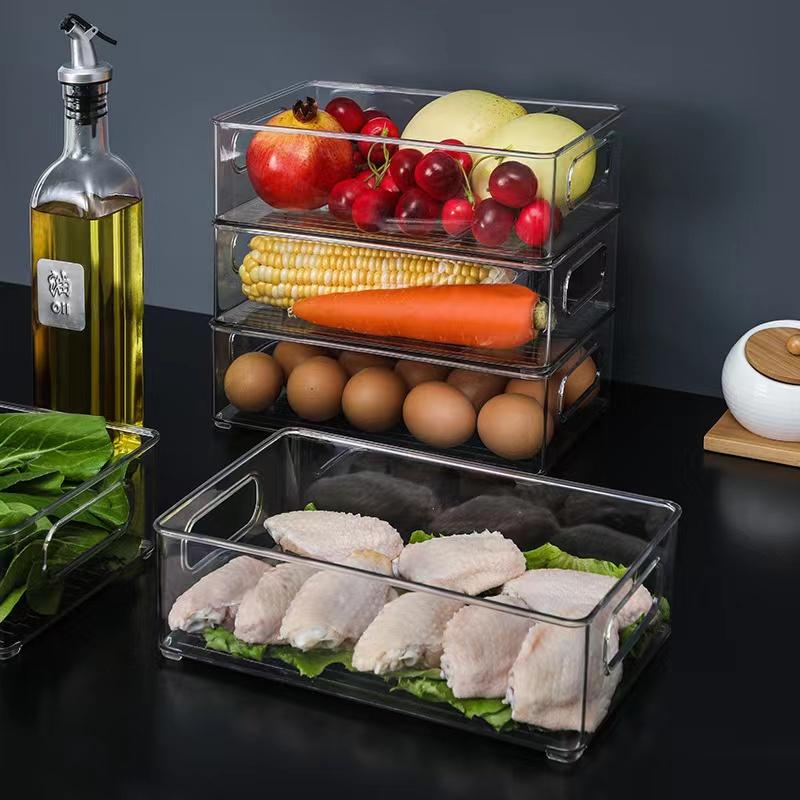 Refrigerator Organizer Bin Food Refrigerator Organizer Fridge Storage Box Organizers Plastic Food Storage Kitchen Organizers