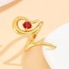 Cross-border Fashion Stainless Steel Punk Geometric Ring with Rhinestones and Openable Design