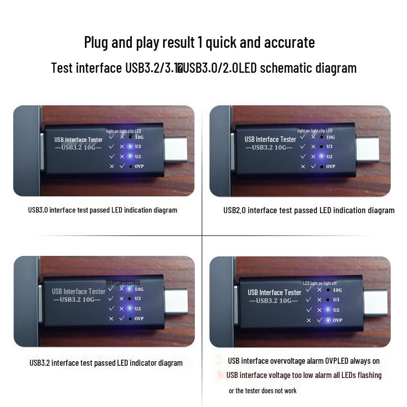 USB 3.0 Multifunctional HUB & Tester: Voltage, Current, Interface, Tester and Docking Station