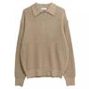 Men's Trendy Polo Collar Knit Sweater with Half-Zip - Long Sleeve, Solid Color, Autumn/Winter Style.