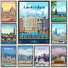 Amsterdam Tokyo London Iceland Bali Vancouver Travel Posters and Prints Modern Wall Art City Paintings Landscape Canvas Picture
