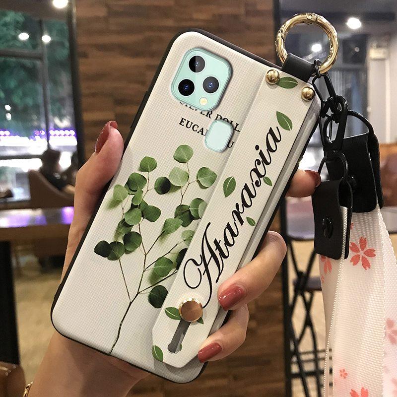 Shockproof Fashion Design Phone Case For Oukitel C22 Durable Protective Dirt-resistant Waterproof Lanyard Soft case Ring