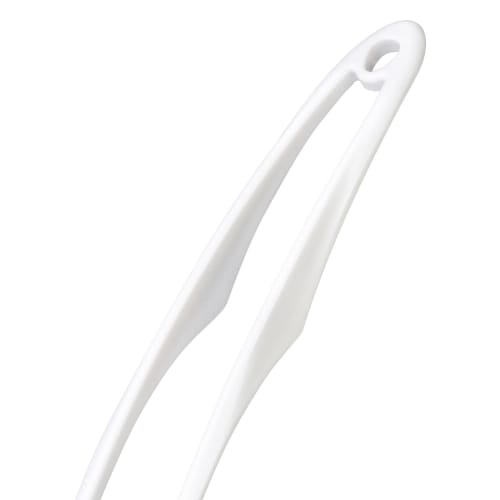 Mameita Cleaning Toilet Tongs, 6cm Wide X 3cm Deep X 22cm Long, White, Fits Sheets and Paper, Compact, Includes Storage Case, TS-311