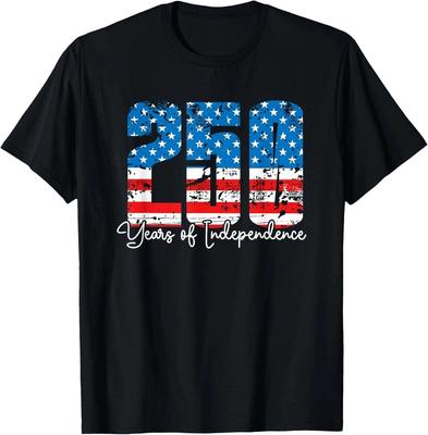 250 Years of Independence America 250th Years Anniversary T-Shirt Size S-5XL
