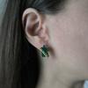 Silver Earrings with Natural Agate (2196440)