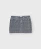 Mongdol Velvet Denim Mini Skirt Gray Blue Mdsk027Grayblue