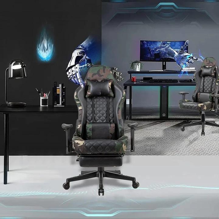 Fotel Gamingowy Biurowy Obrotowy Kubełkowy Dla Gracza Czarny Moro Tilt 180S