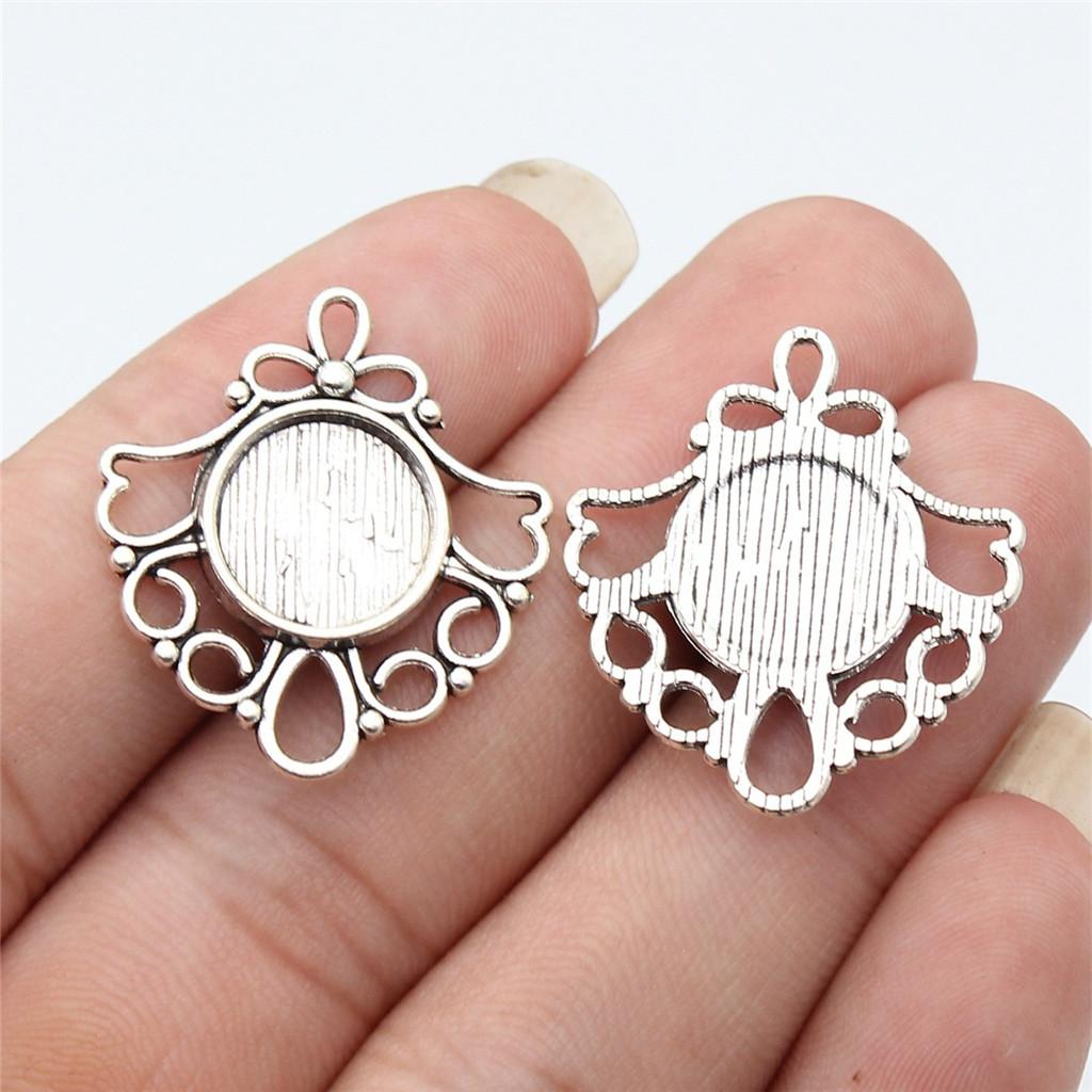 Accessories Parts Fit Round 8-15Mm Glass Cabochon Base Setting Tray Wedding Jewelry Findings QA016