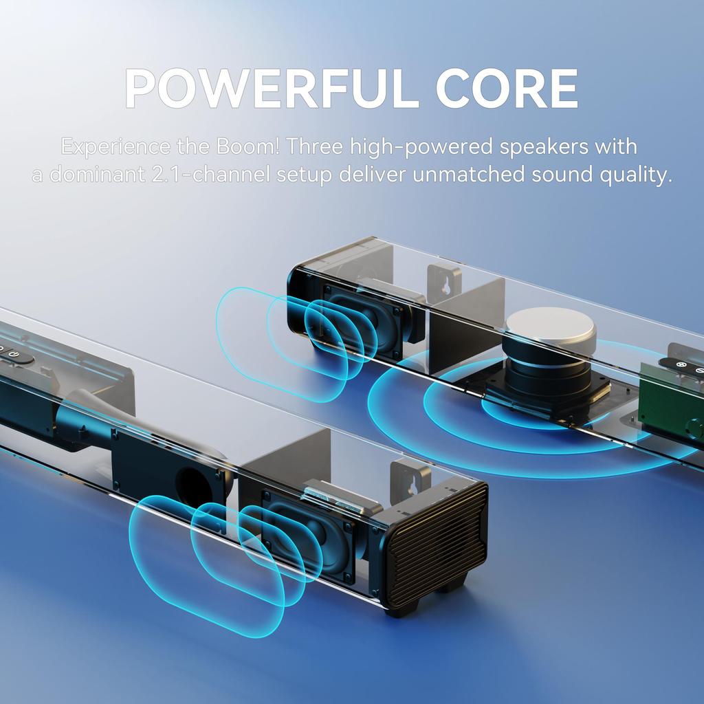 3D Soundbar Soundbar 2.1 Bluetooth Speaker Home Theater TV Subwoofer Reverb Wall Long-Strip Audio System