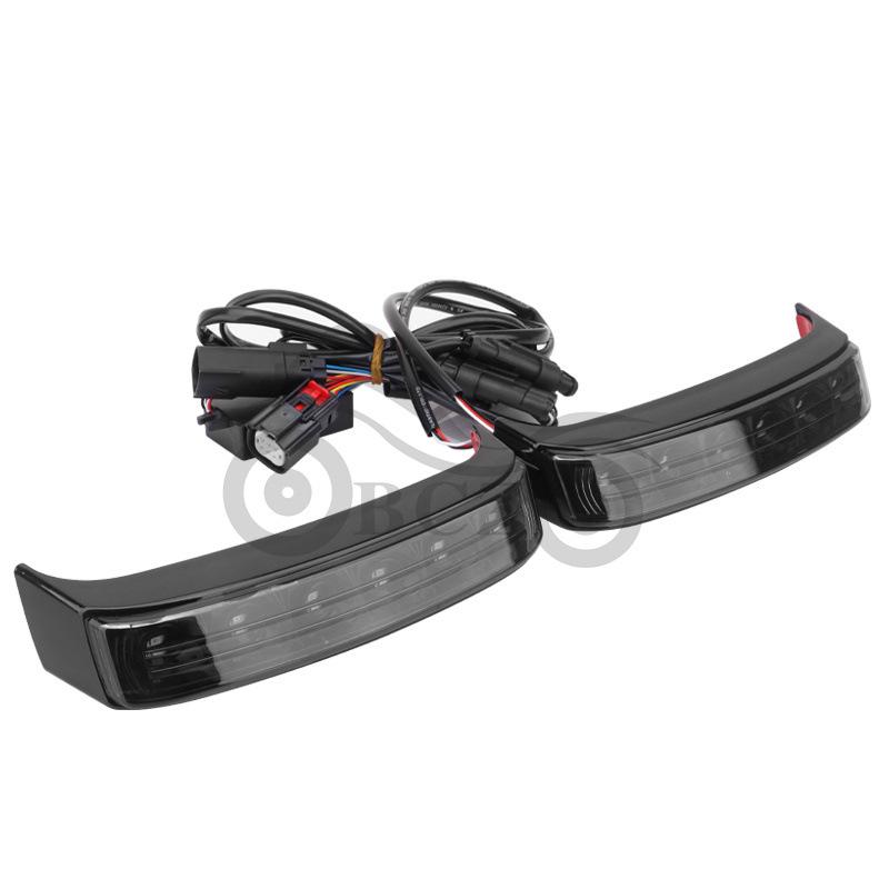 Harley Motorcycle Touring Side Box & Fairing Lights with Double Headlights