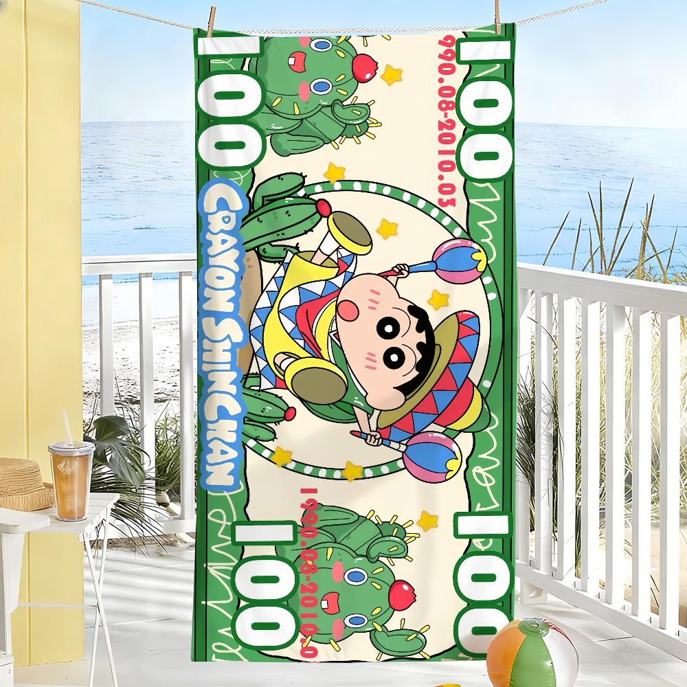 Fun Cartoon C-Crayon Shin-chan Cute Towel Quick Dry Soft Yoga Swimming Fitness Mountain Climbing Large Beach Towels