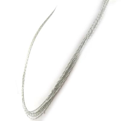 [N0730] - Colar de designer 'Coreografia' em prata (8 fileiras)