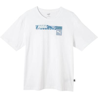 T-shirt Décontracté Imprimé Coton Respirant Manches Courtes Homme Tops Blanc 673441-02