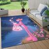 Der rosarote Panther Flanellmuster Quadratischer Teppich, Läufer, Teppich für Wohnzimmer Schlafzimmer Sofa Spielzimmer Dekor, Rutschfeste Fußmatte