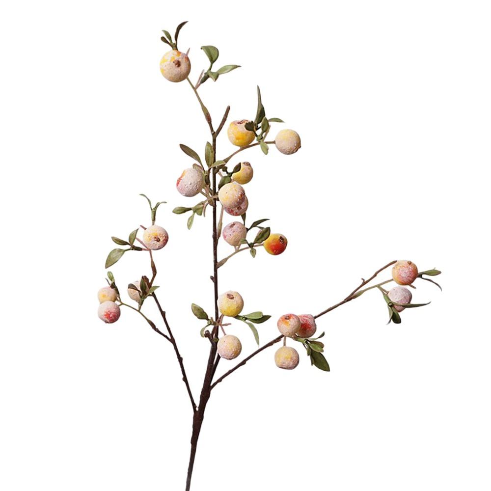 Grüne Blätter Künstliche Obstzweige Mehrfarbig Gartenbau Obstornamente Blumengesteck