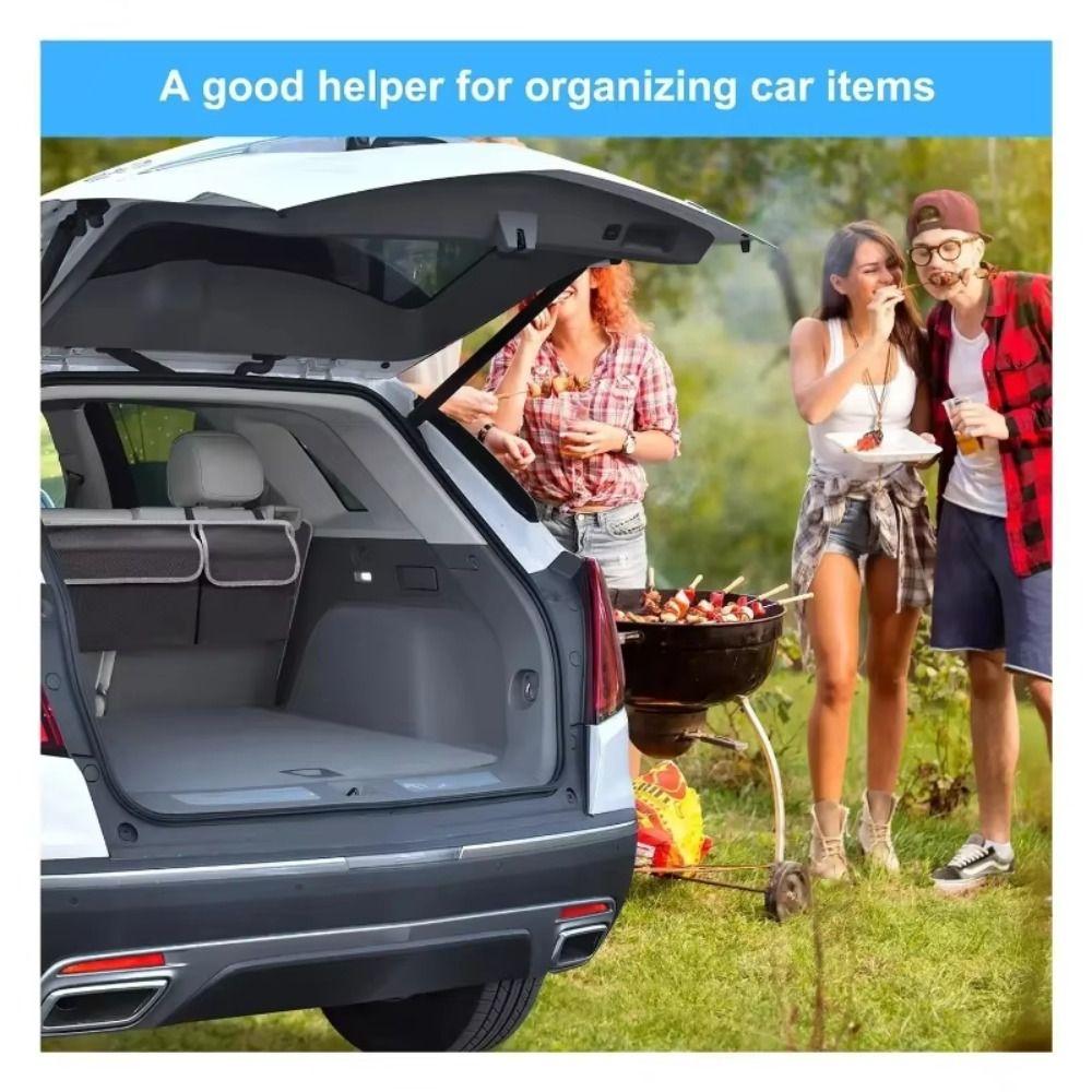 Multi-pocket Backseat Storage Bag Adjustable Straps Car Seat Back Organizers  Car