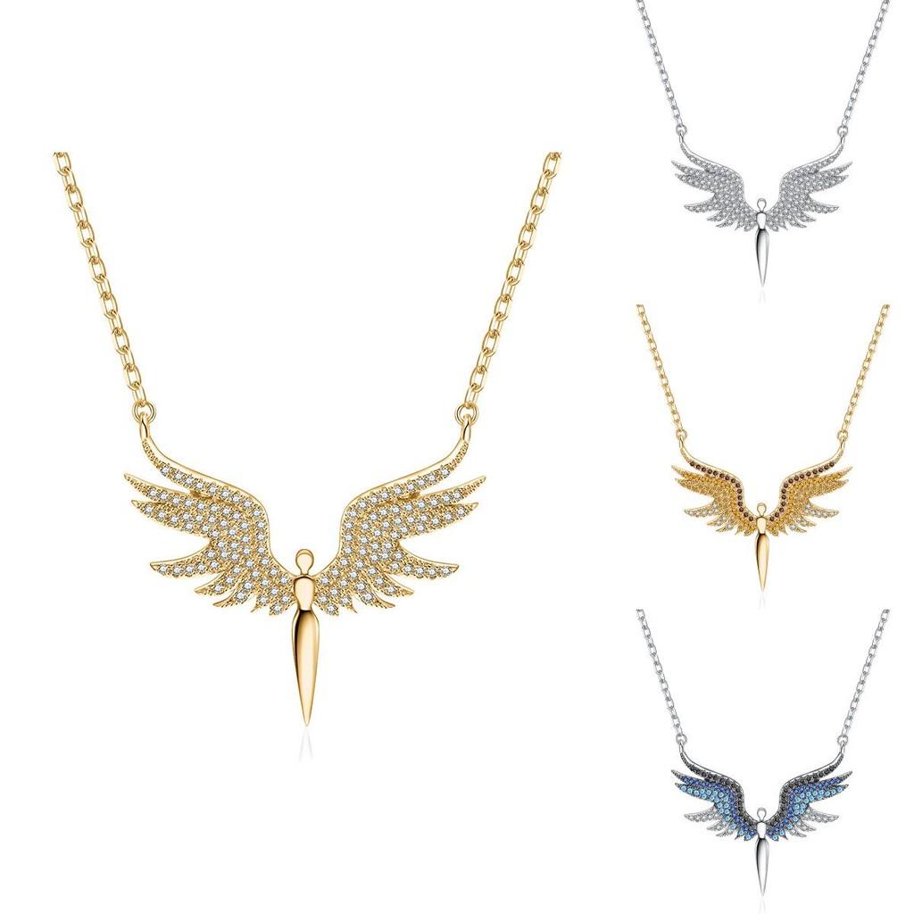 Beautiful Steel Titanium Angel Wings Necklace For Women Perfect For Gifts Travel